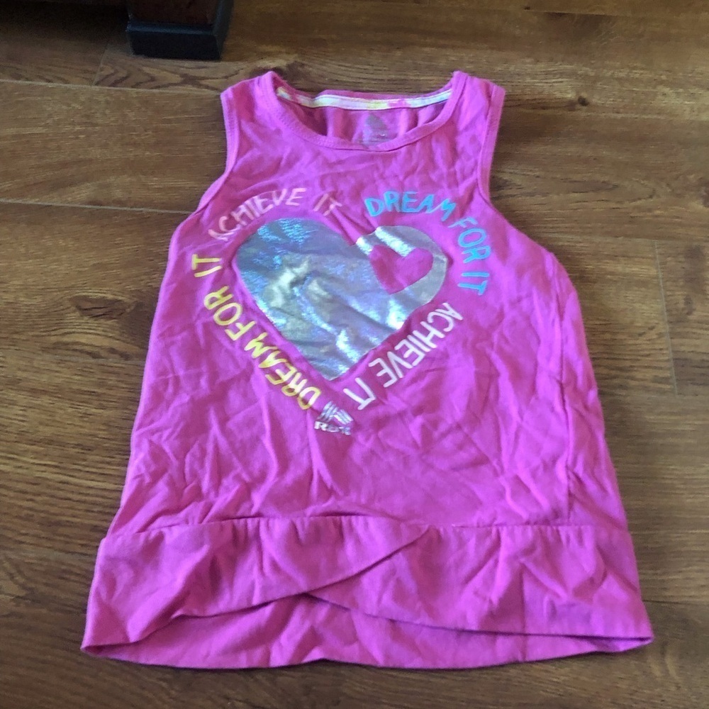 RBX pink graphic tank top in size S